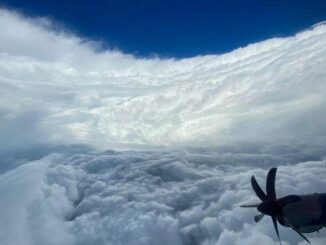 Flying through a hurricane