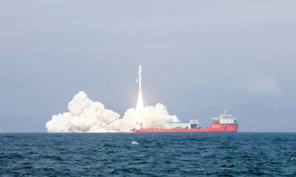 China launches 20 satellites from land and sea