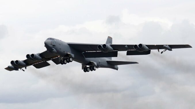 The aircraft launching the AGM-183A ARRW hypersonic missile is the B-52 Stratofortress.