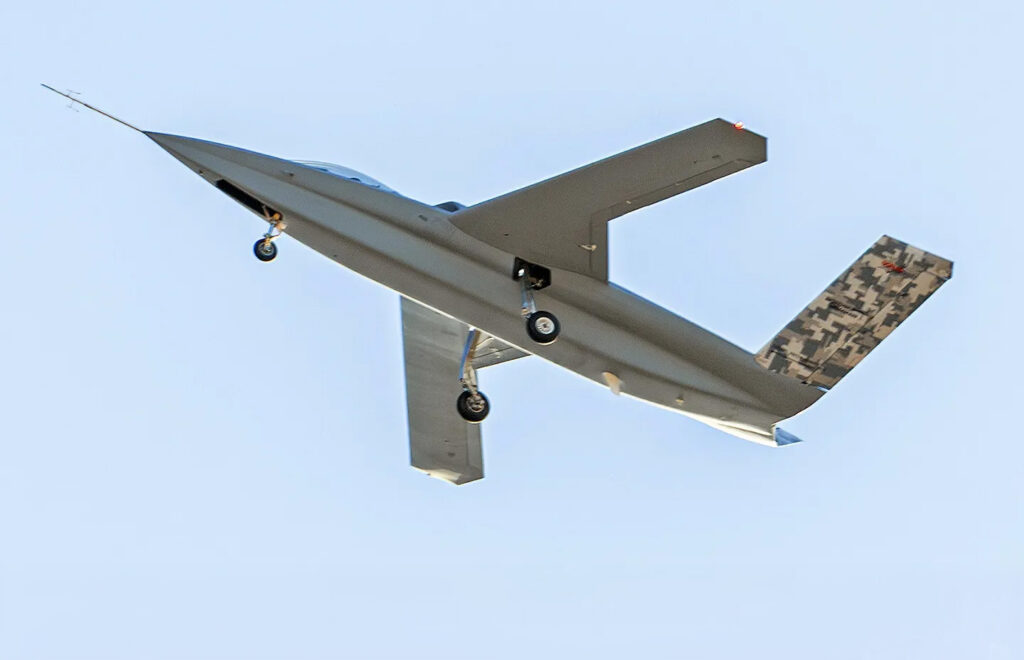 First flight of the 437 Vanguard: an advanced combat drone with a cockpit