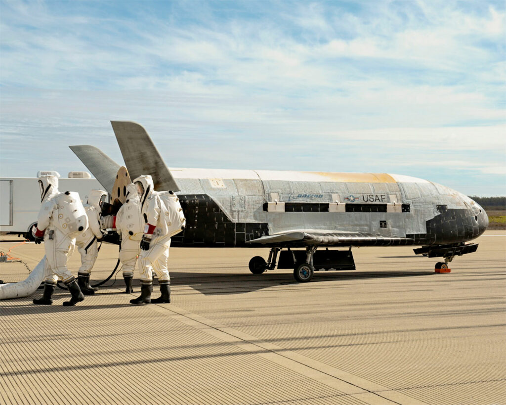 First image of the Earth captured by the X-37B