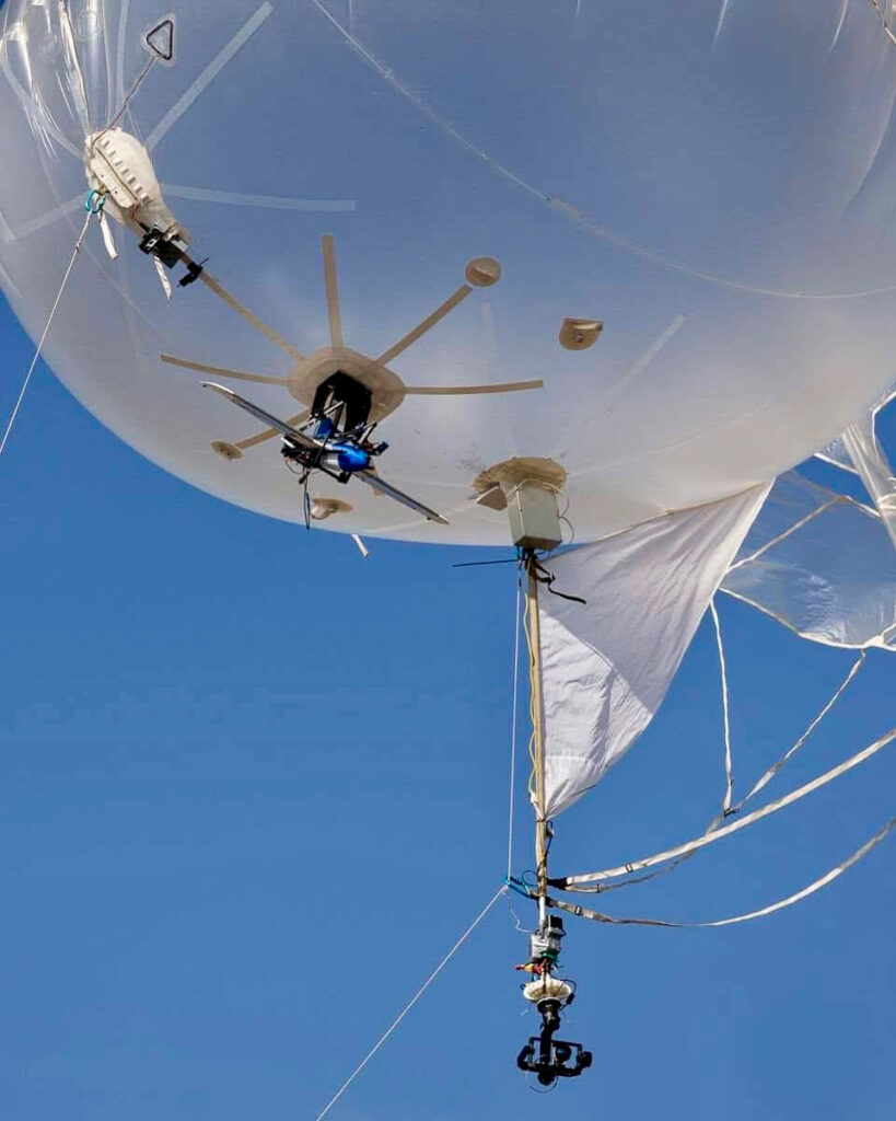 Kamikaze drones airborne by balloons in Ukraine