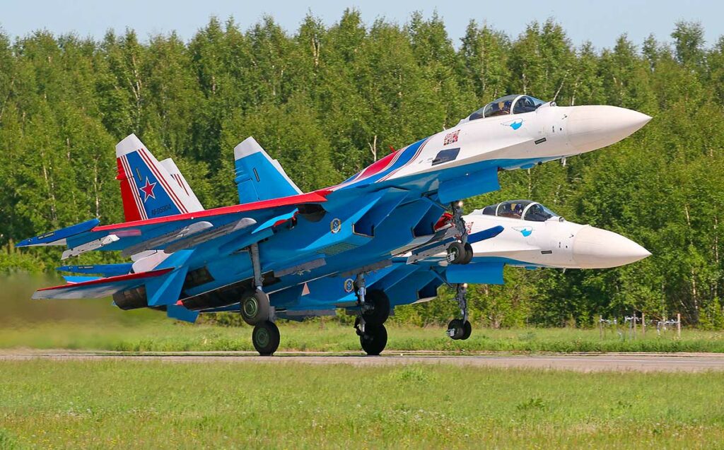 Fighter jets in service with the Russian military