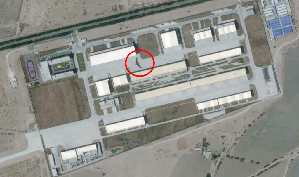 A giant stealth drone spotted at a secret Chinese base