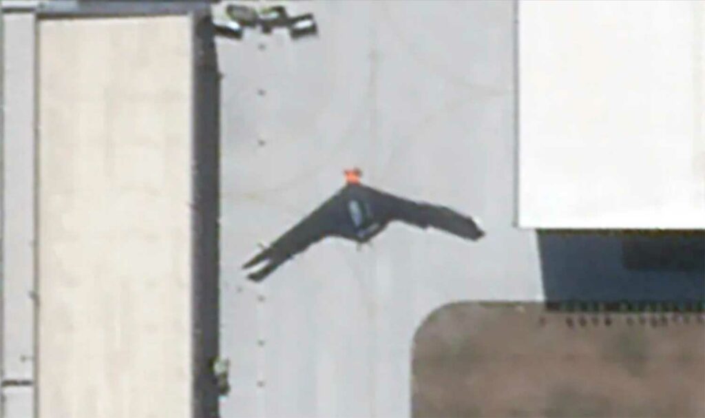A giant stealth drone spotted at a secret Chinese base
