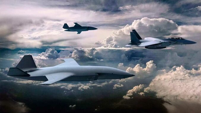 essaim-de-drone Integrating a swarm of drones with a fighter jet