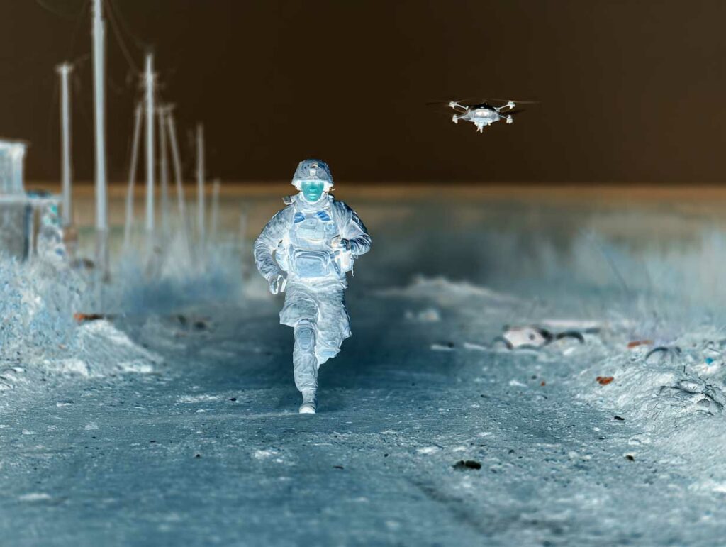 Drone with AI thermal targeting