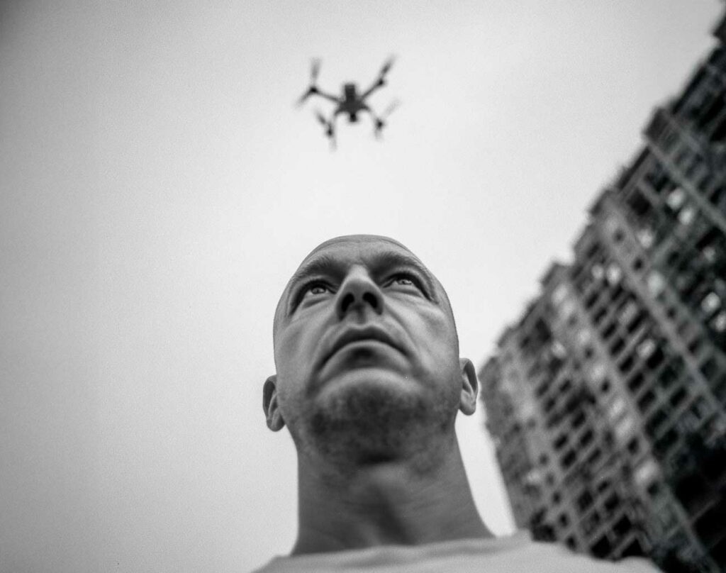 Drones fly over Thales Belgium