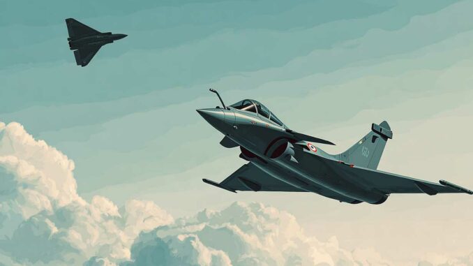 Rafale F( and drone